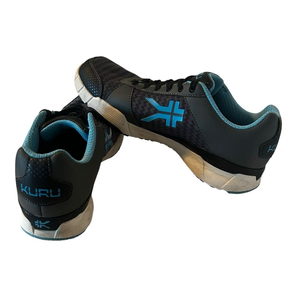 Kuru Quantum Comfort Walking Gym Shoes Gray Teal White Women’s Size 8.5